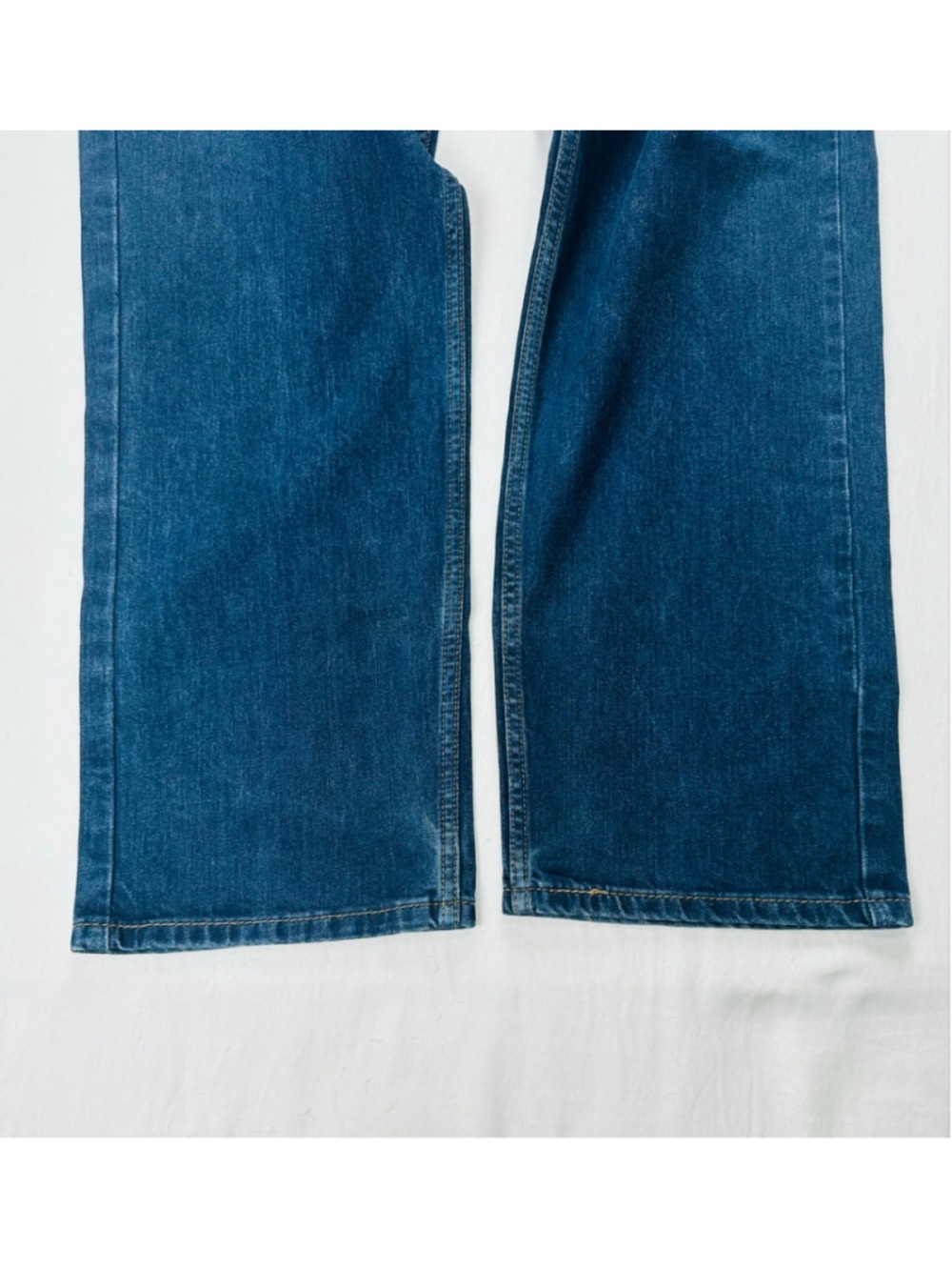 Levi’s 505 Regular Fit Jeans Dark Wash Stretch Denim W38 L30 Classic Straight Le - Picture 8 of 16